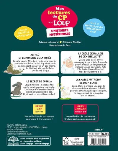 Mes Lectures du CP avec Loup – Quatre Histoires Mystérieuses